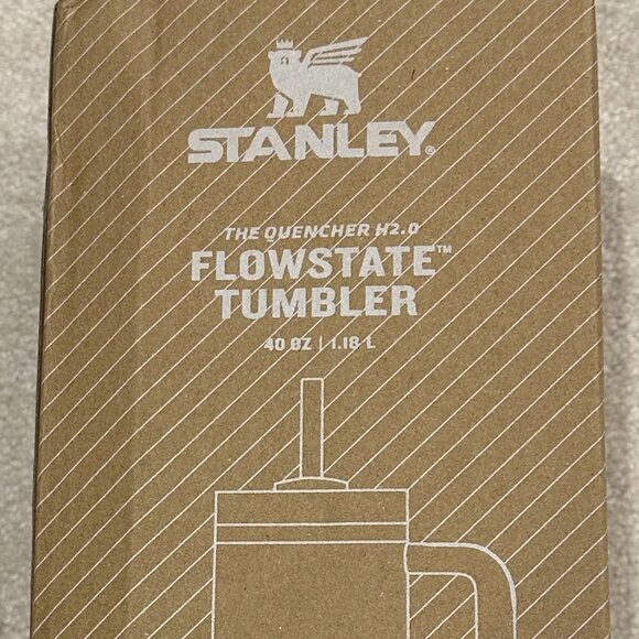 Stanley Brown 40oz Tumbler Laser w/ Brown Gem Straw Topper &Brown Boot Sleeve lv - Picture 6 of 7